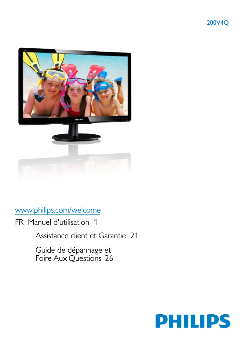 Page n°1 - Manuel utilisateur Philips V Line 200V4QSBR