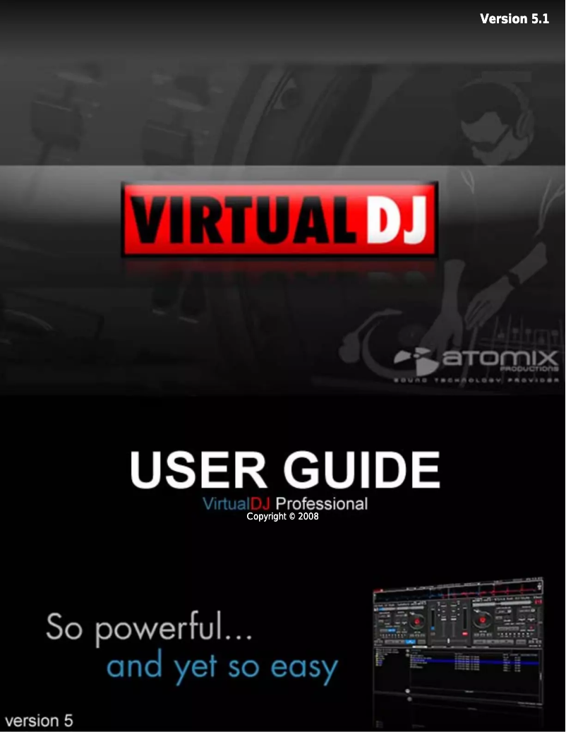 Image de la première page du manuel de l'appareil Virtual DJ 5.1