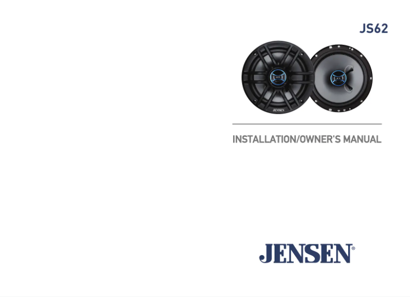 Page n°1 - Manuel utilisateur Jensen JS62