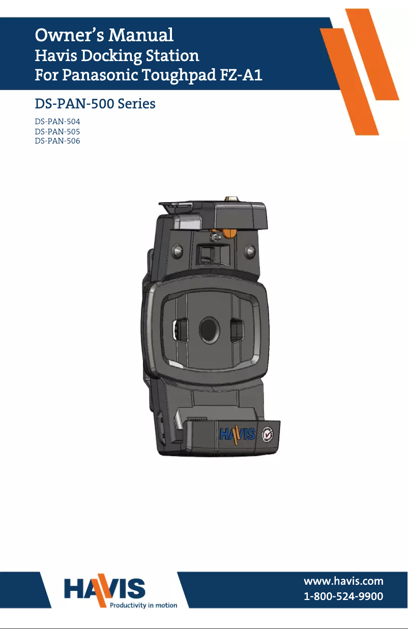 Page 1 de la notice Manuel utilisateur Havis DS-PAN-504