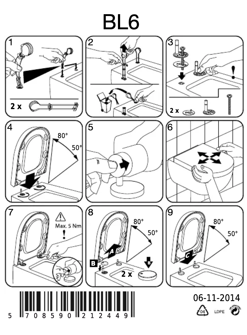 Page n°1 - Manuel utilisateur Pressalit Sway D
