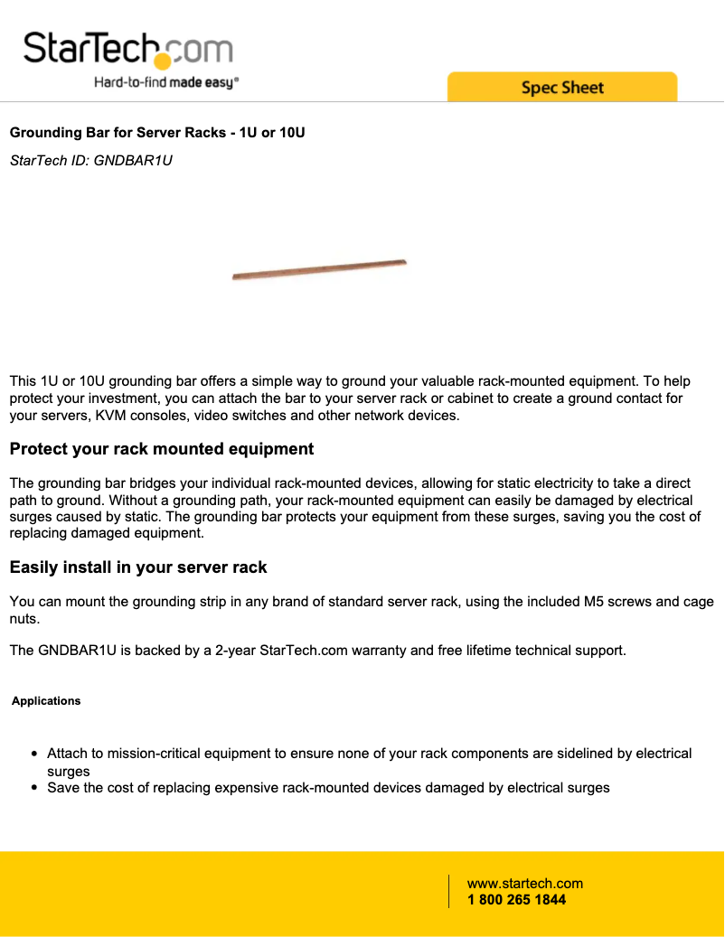 Image de la première page du manuel de l'appareil GNDBAR1U