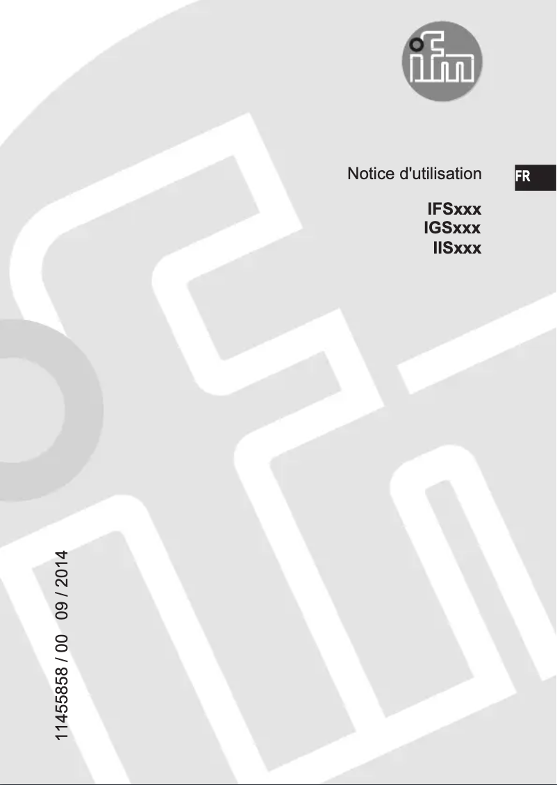 Page 1 de la notice Manuel utilisateur IFM IFS701