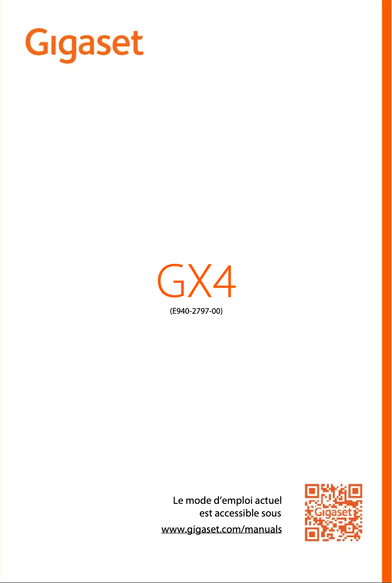Page n°1 - Manuel utilisateur Gigaset GX4