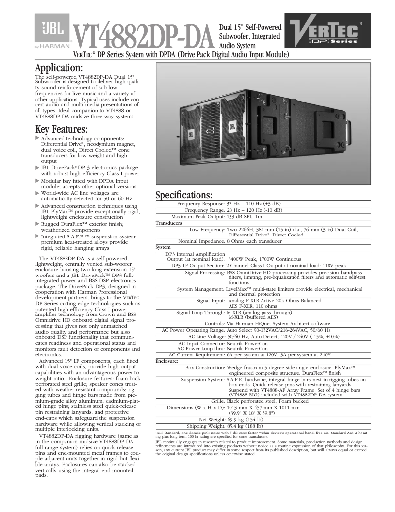 Image de la première page du manuel de l'appareil VT4882DP