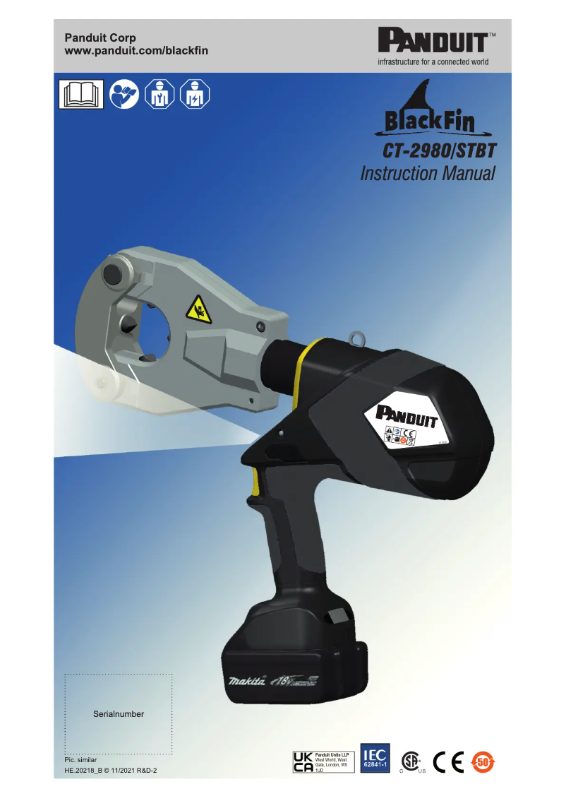 Page 1 de la notice Manuel utilisateur Panduit CT-2980/STBT