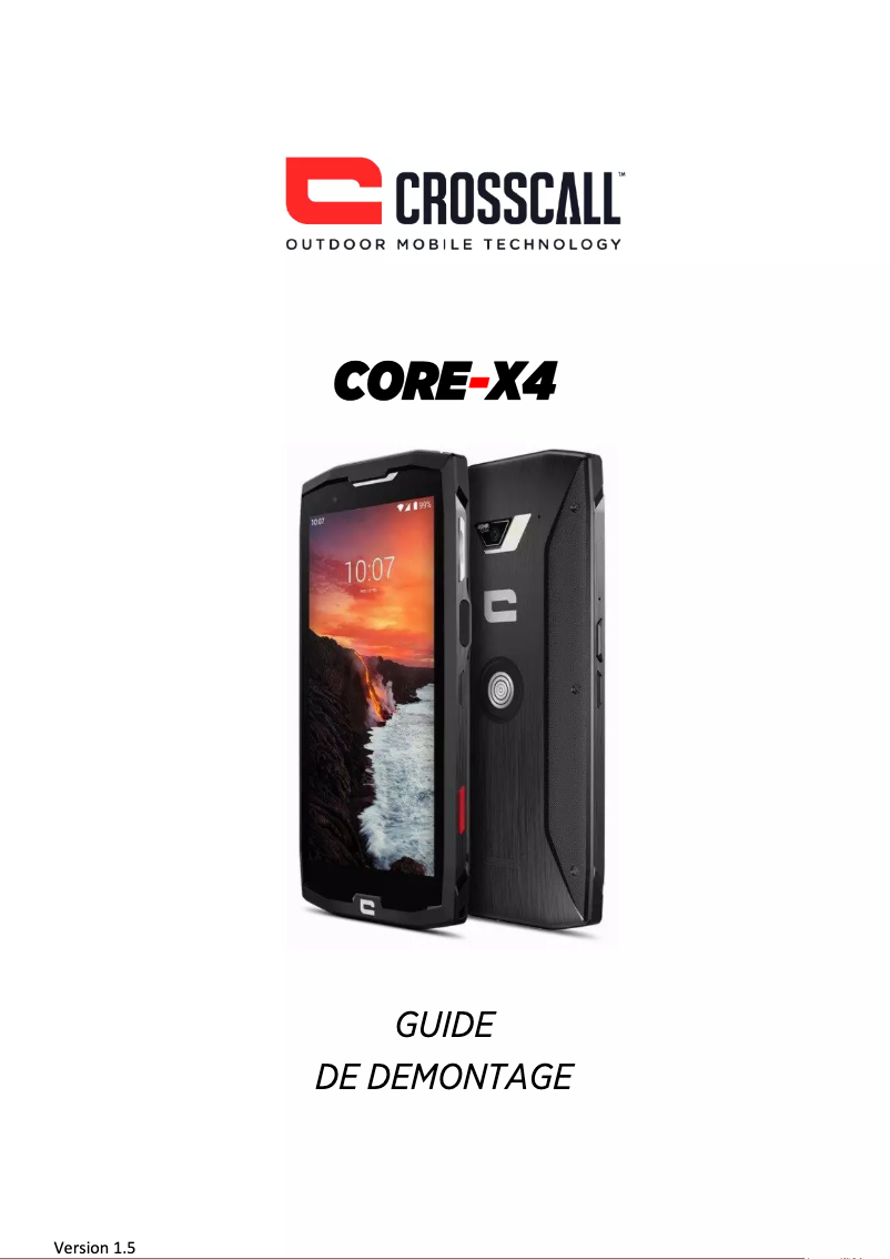 Page 1 de la notice Instructions / montage Crosscall Core-X4