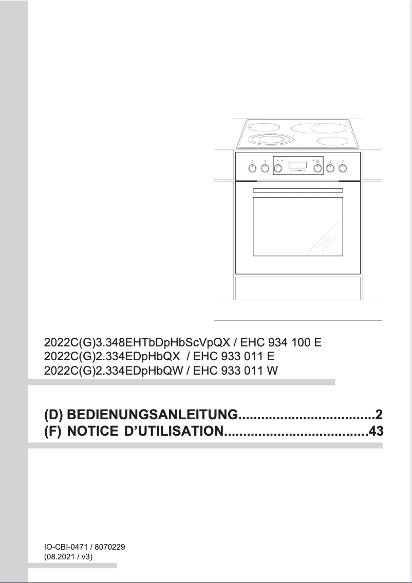 Image de la première page du manuel de l'appareil EHC 934 100 E