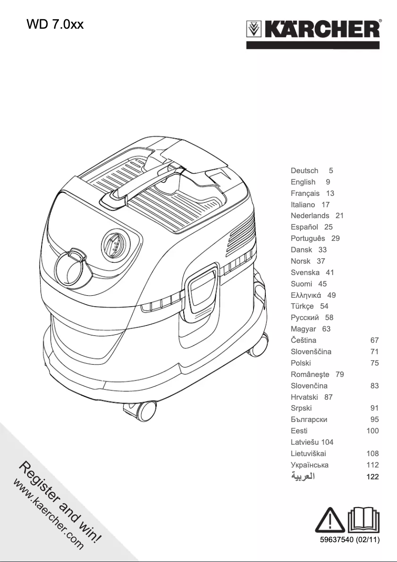 Page 1 of the manual User Manual Kärcher WD 7000