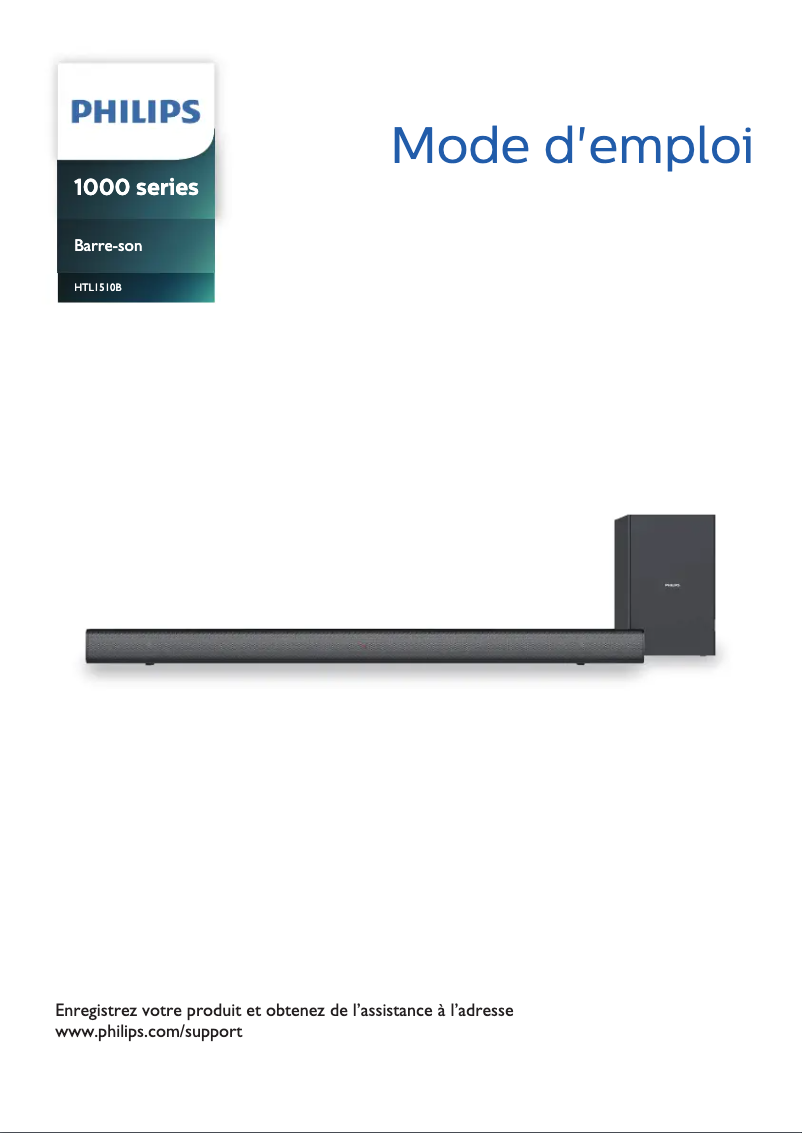 Page 1 de la notice Manuel utilisateur Philips HTL1510B