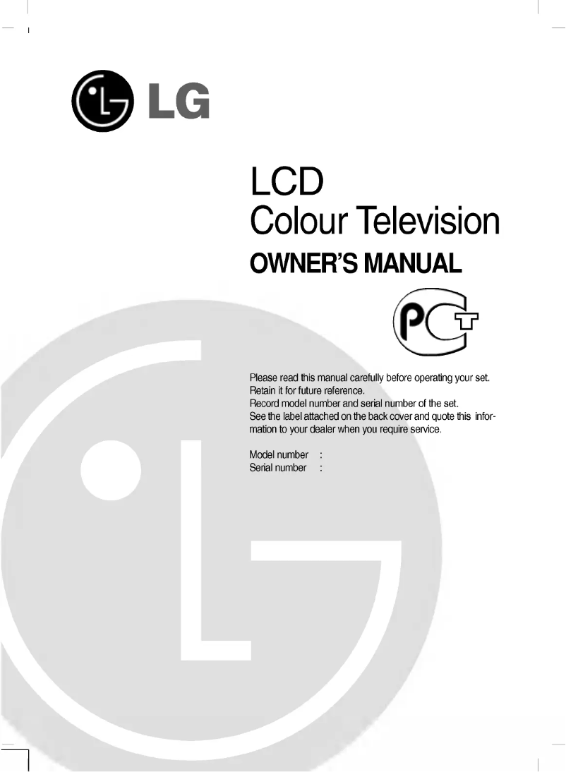 Imagen de la primera página del manual del dispositivo RZ-13LA60