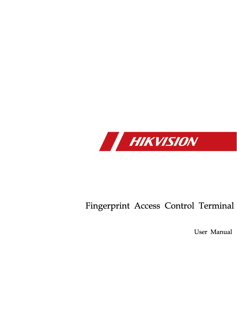 Imagen de la primera página del manual del dispositivo DS-K1T804EF-1