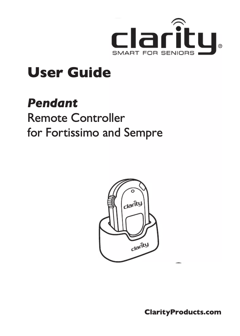 Page 1 de la notice Manuel utilisateur Clarity Pendant