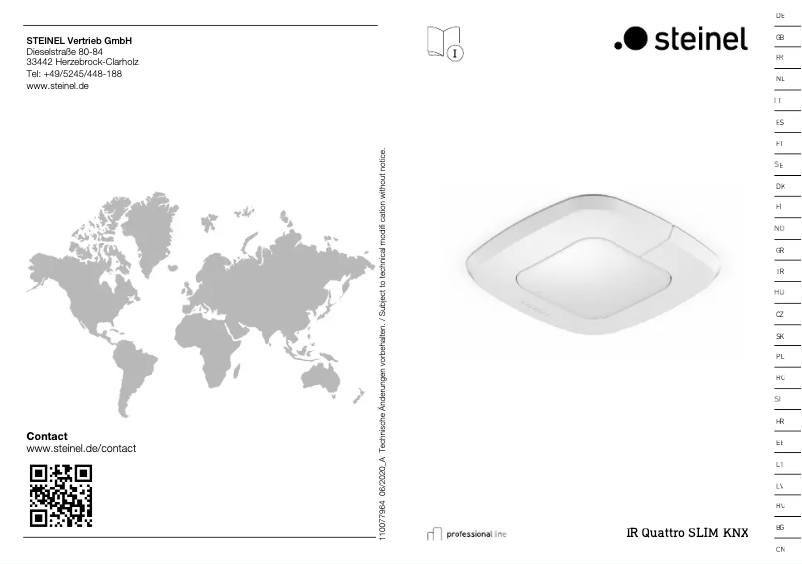Page 1 de la notice Manuel utilisateur Steinel IR Quattro SLIM