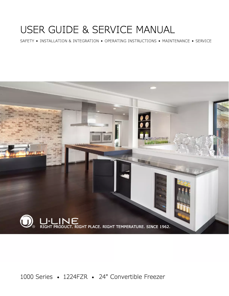 Page 1 de la notice Manuel utilisateur U-Line U-1224FZR