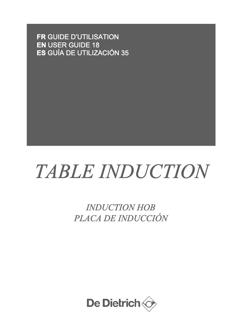 Page 1 de la notice Manuel utilisateur De Dietrich DPI7686WP