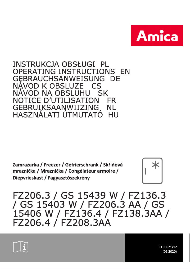 Página 1 del manual Manual de usuario Amica FZ206.3