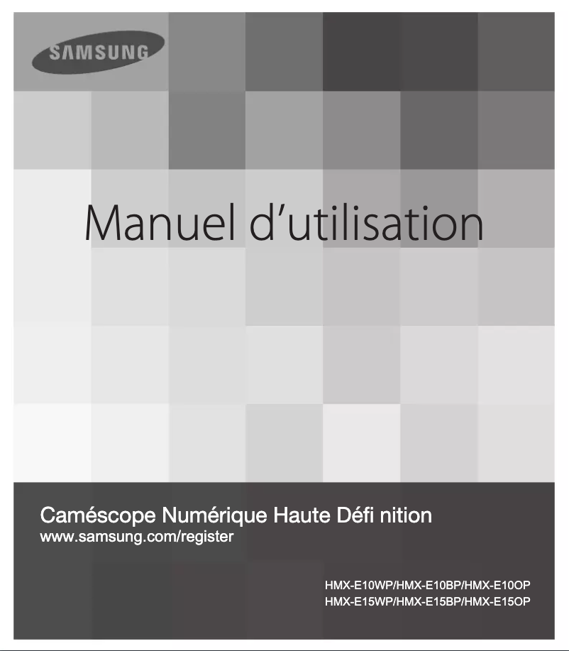 Page n°1 - Manuel utilisateur Samsung HMX-E10WP