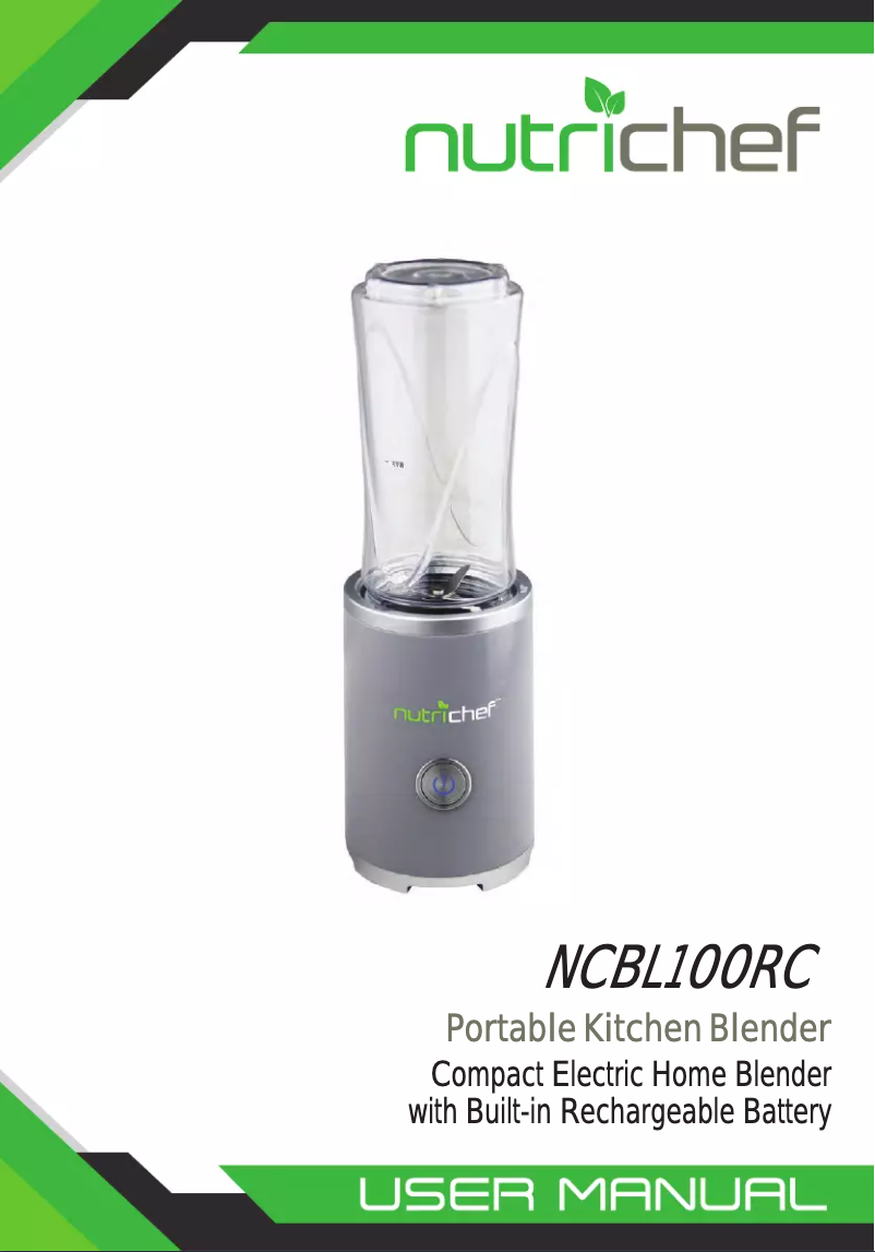 Image de la première page du manuel de l'appareil NCBL100RC