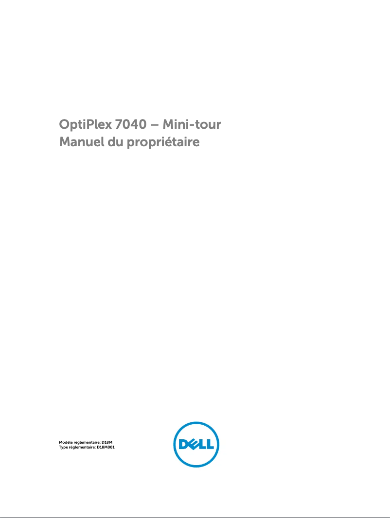 Page 1 de la notice Manuel utilisateur Dell OptiPlex 7040 SFF