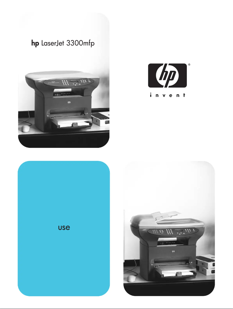 Page n°1 - Manuel utilisateur HP LaserJet 3300MPF