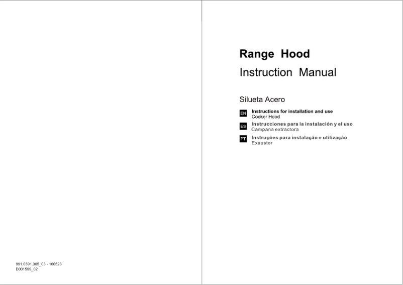 Page 1 de la notice Manuel utilisateur Mepamsa Silueta 60