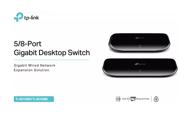 Página 1 del manual Ficha técnica TP-Link TL-SG1005D