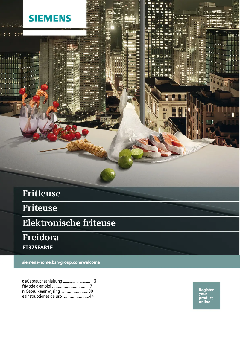 Page n°1 - Manuel utilisateur Siemens ET375FAB1E