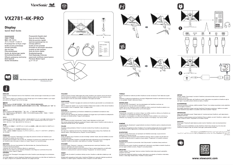 Page n°1 - Guide de démarrage rapide Viewsonic VX2781-4K-PRO