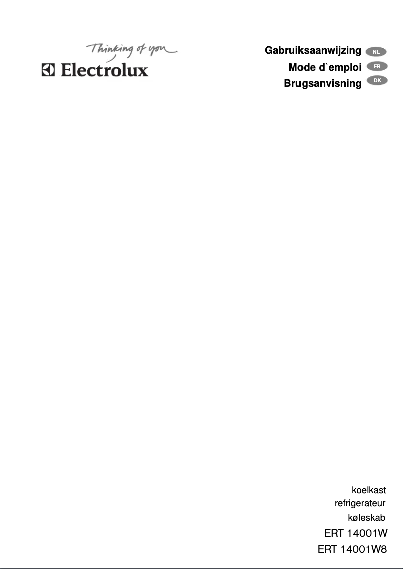 Page n°1 - Manuel utilisateur Electrolux ERT 14001 W