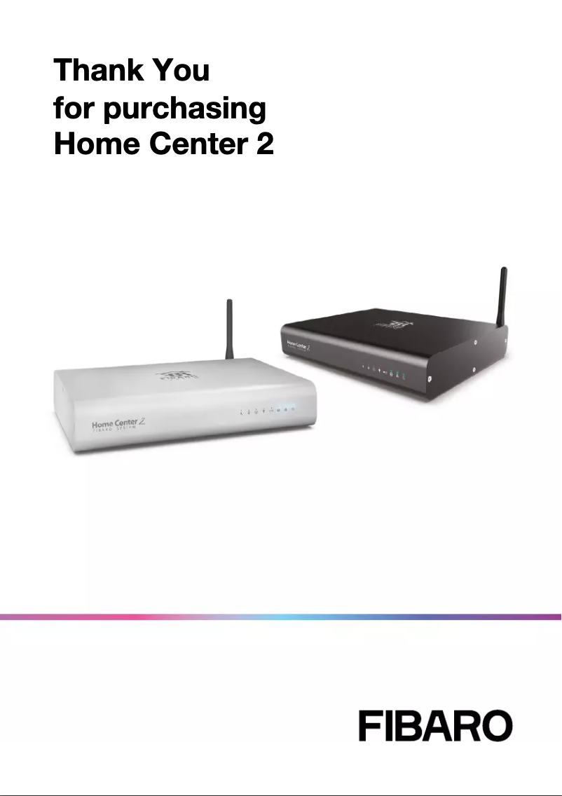 Image de la première page du manuel de l'appareil Home Center 2 FGHC2