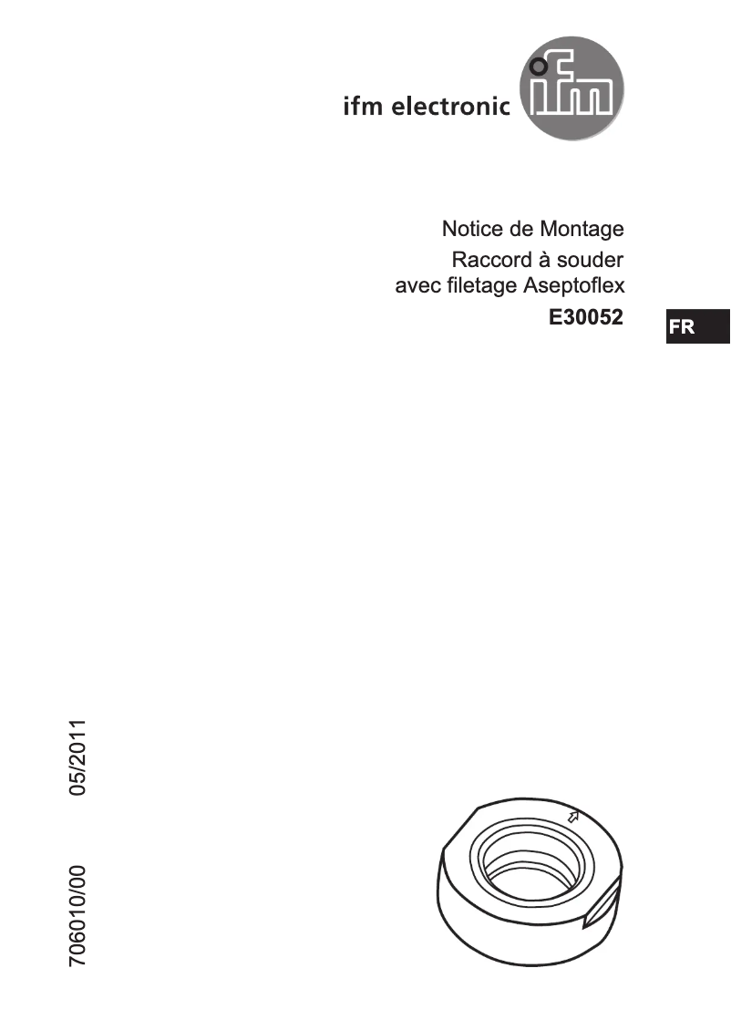 Page n°1 - Manuel utilisateur IFM E30052