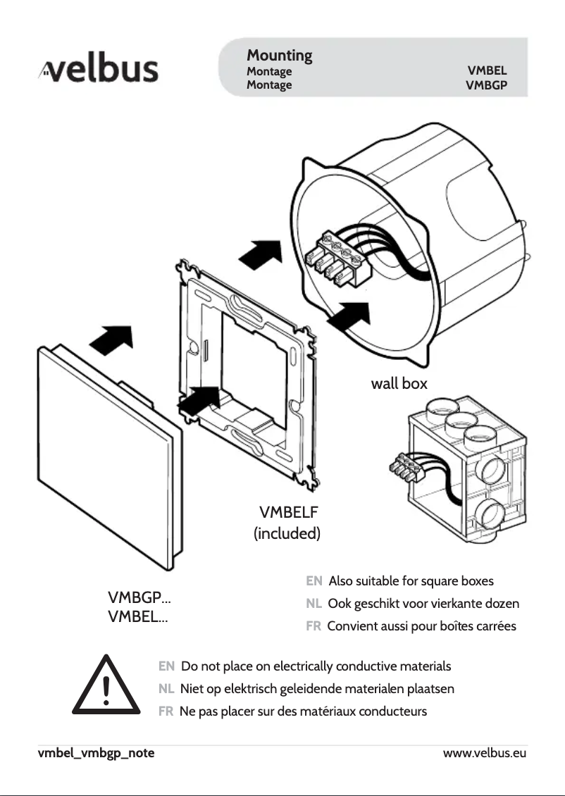Page n°1 - Manuel utilisateur Velbus VMBELPIR
