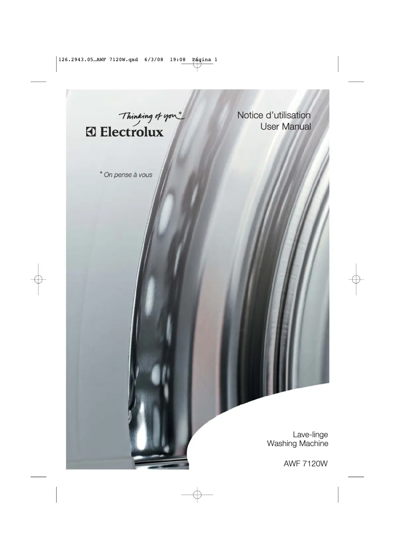 Page n°1 - Manuel utilisateur Electrolux AWF7120W