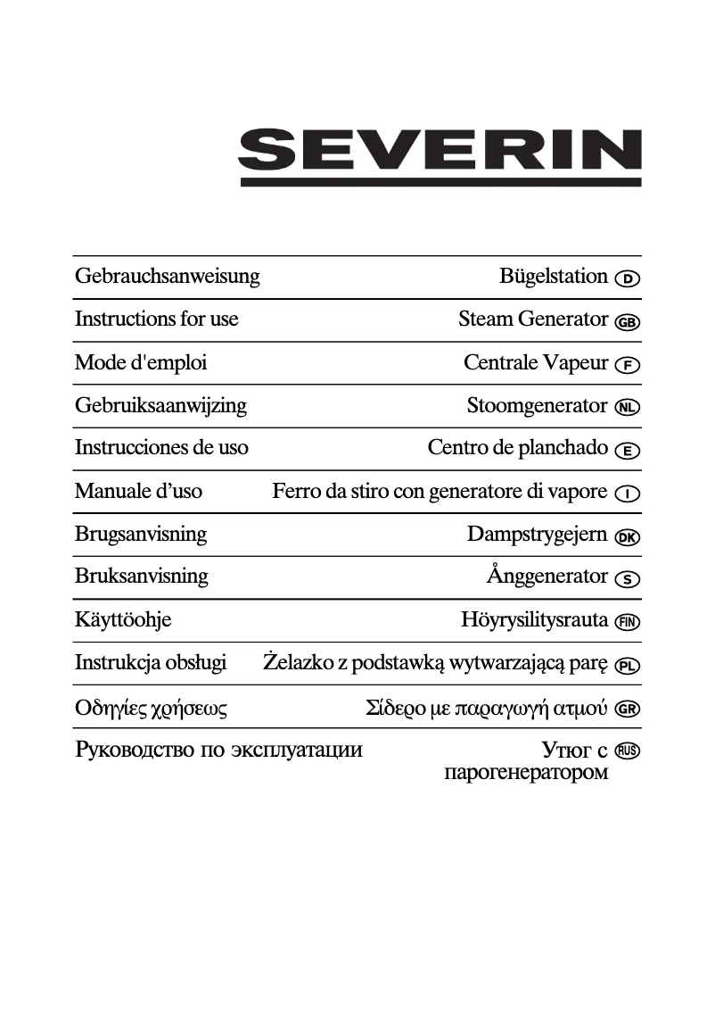 Page 1 de la notice Manuel utilisateur Severin BA 3285