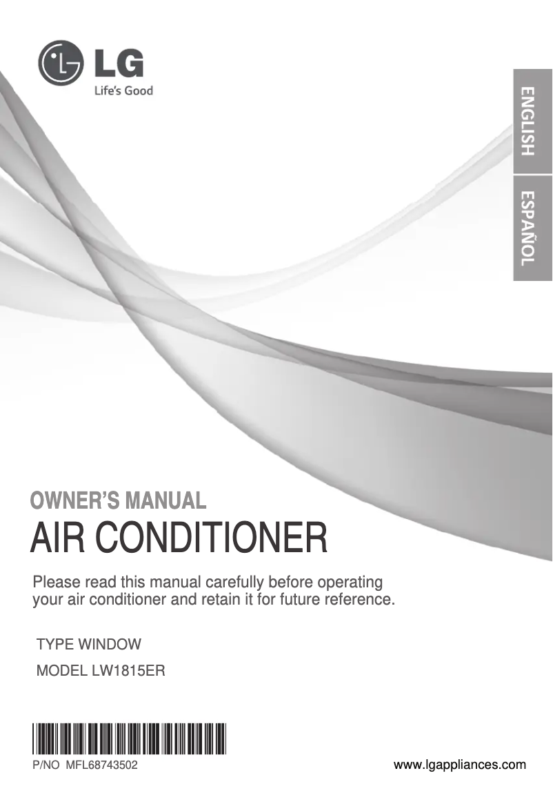 Page 1 de la notice Manuel utilisateur LG LW1815ER