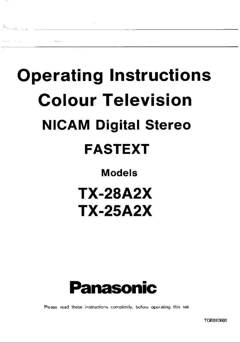 Page 1 de la notice Manuel utilisateur Panasonic TX-25A2X