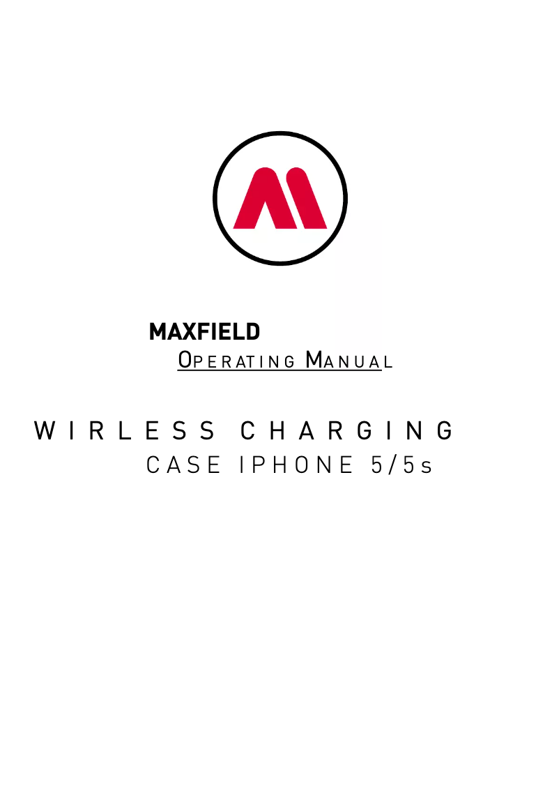Page 1 de la notice Manuel utilisateur Maxfield Wireless Charging Case