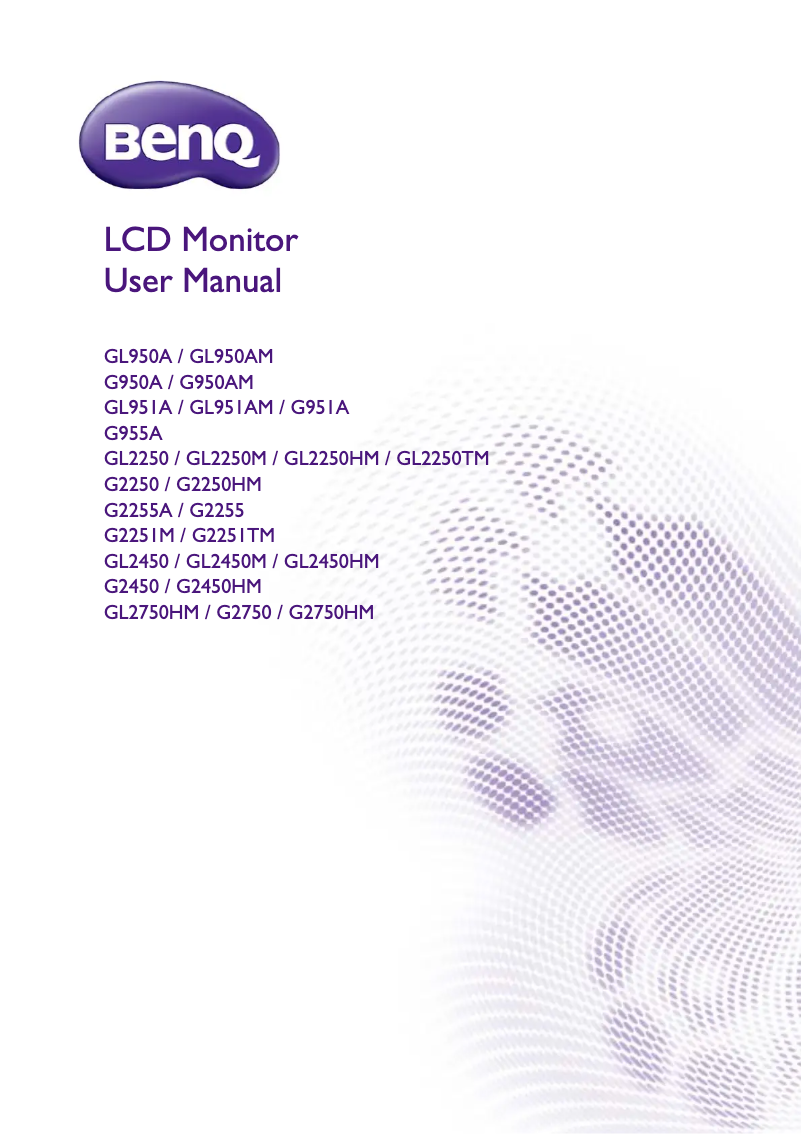 Page 1 de la notice Manuel utilisateur BenQ 9H.L6TLA.T8U