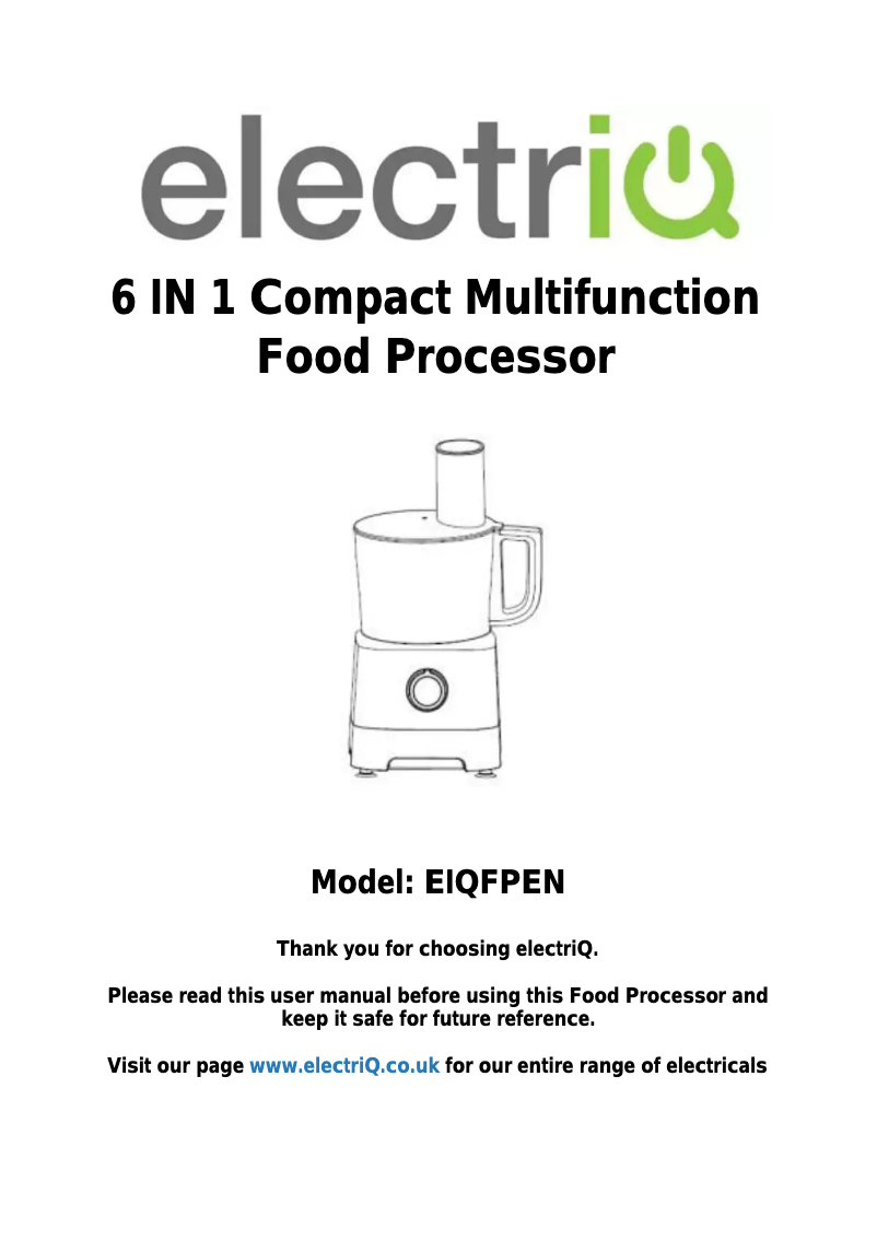 Image de la première page du manuel de l'appareil EIQFPEN
