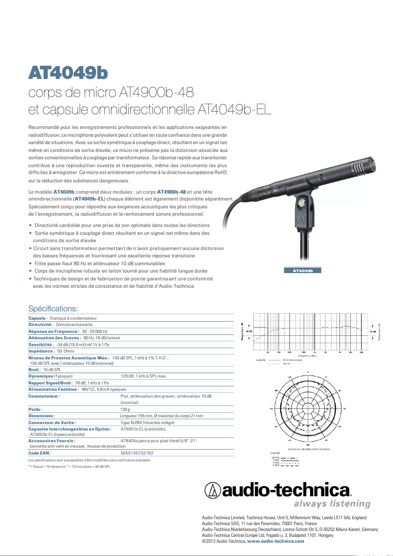 Imagen de la primera página del manual del dispositivo AT4049b