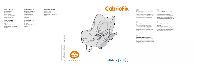 Page n°1 - Manuel utilisateur Bebe Confort CabrioFix