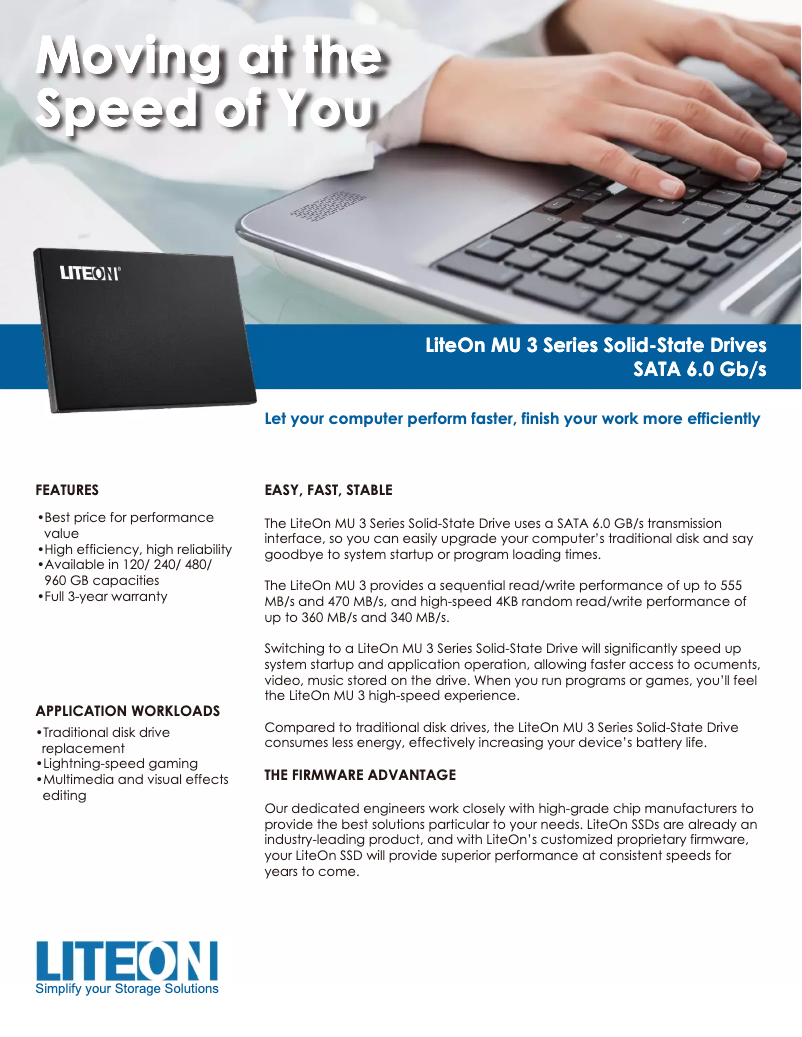 Page n°1 - Manuel utilisateur Lite-On MU 3