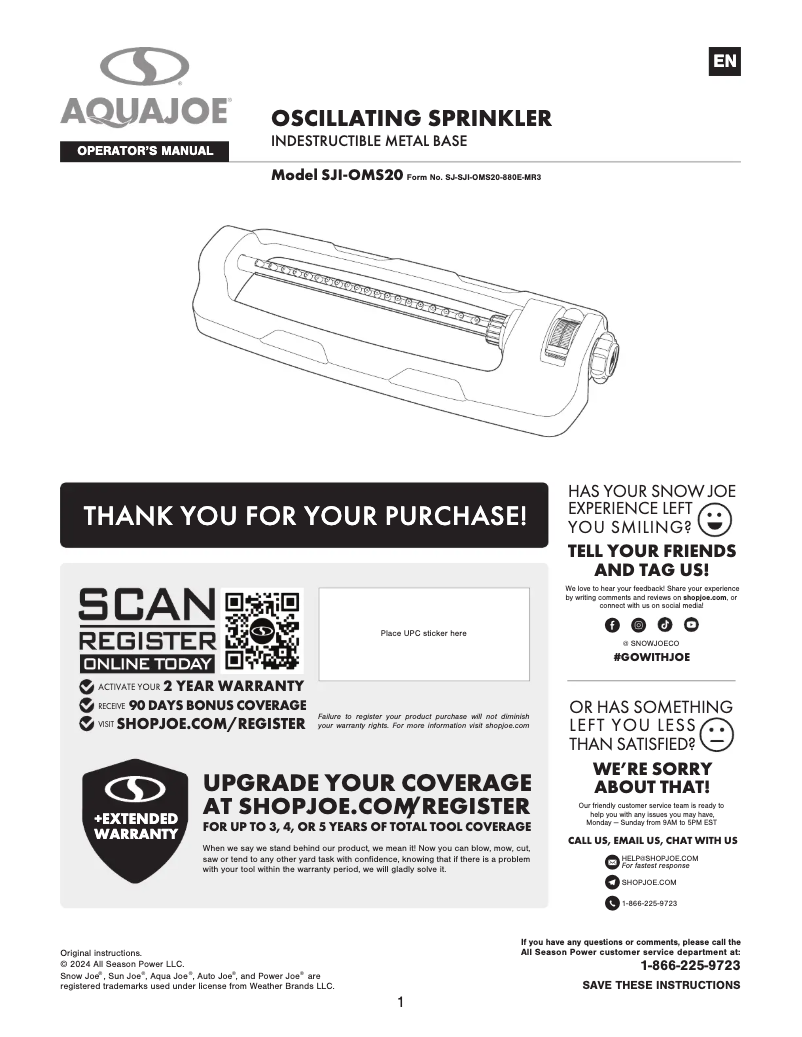 Imagen de la primera página del manual del dispositivo SJI-OMS20