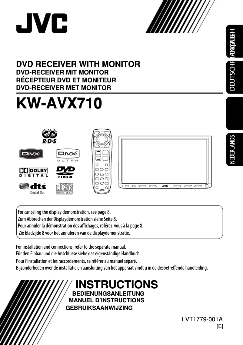 Page n°1 - Manuel utilisateur JVC KW-AVX710
