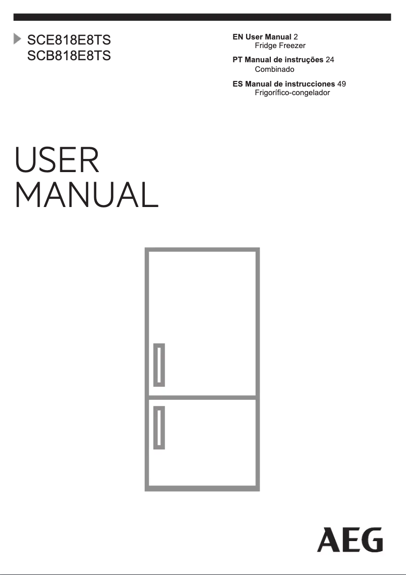 Image de la première page du manuel de l'appareil SCB818E8TS