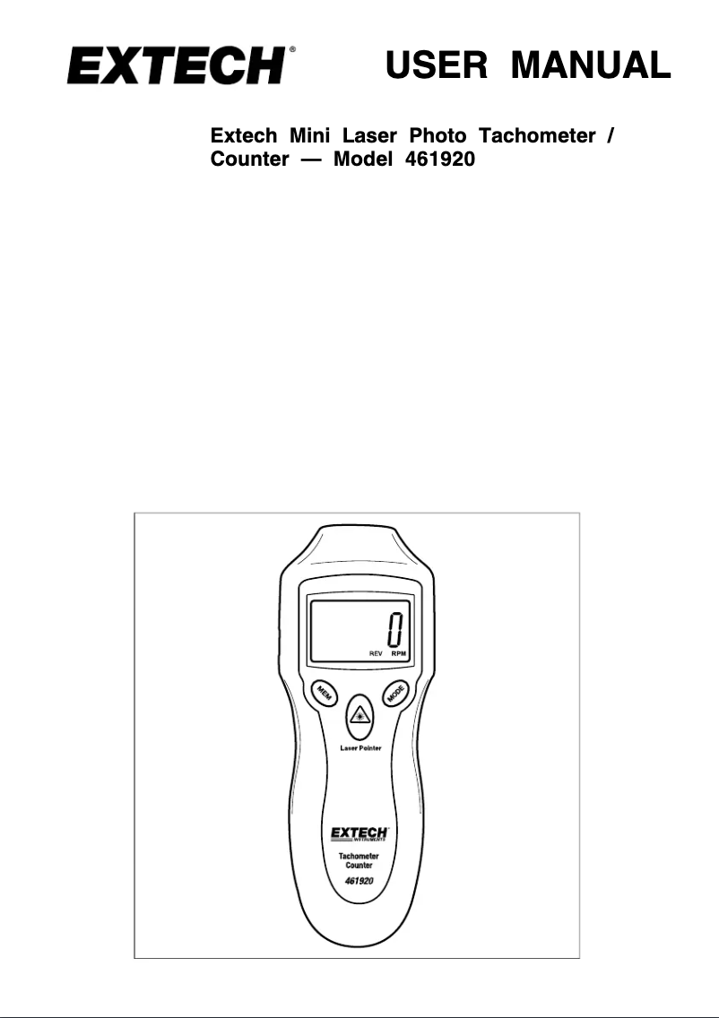 Image de la première page du manuel de l'appareil 461920
