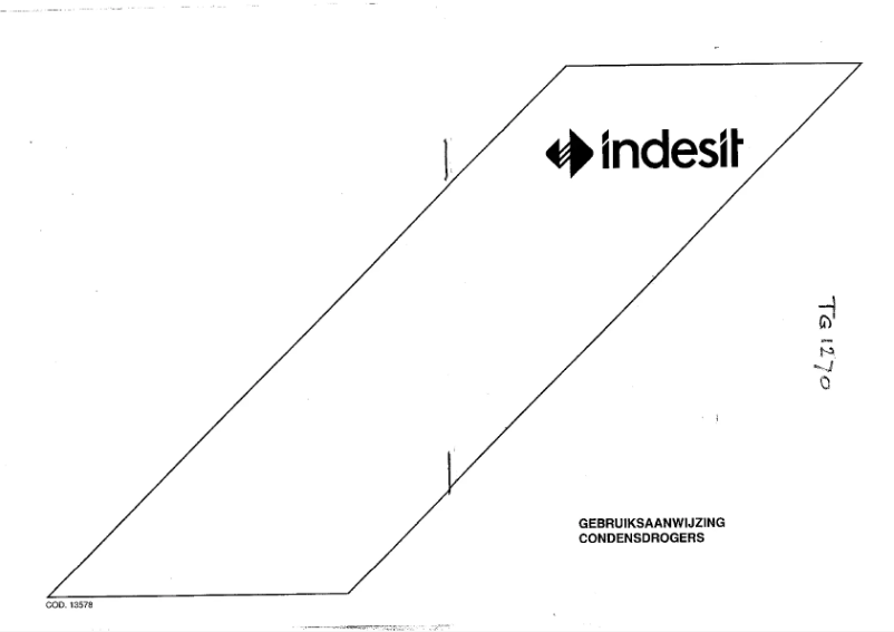 Page 1 de la notice Manuel utilisateur Indesit TG1270
