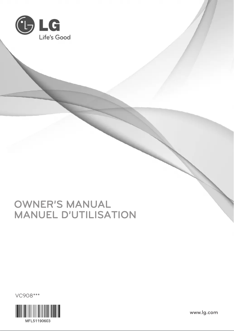 Page n°1 - Manuel utilisateur LG VC9083EX
