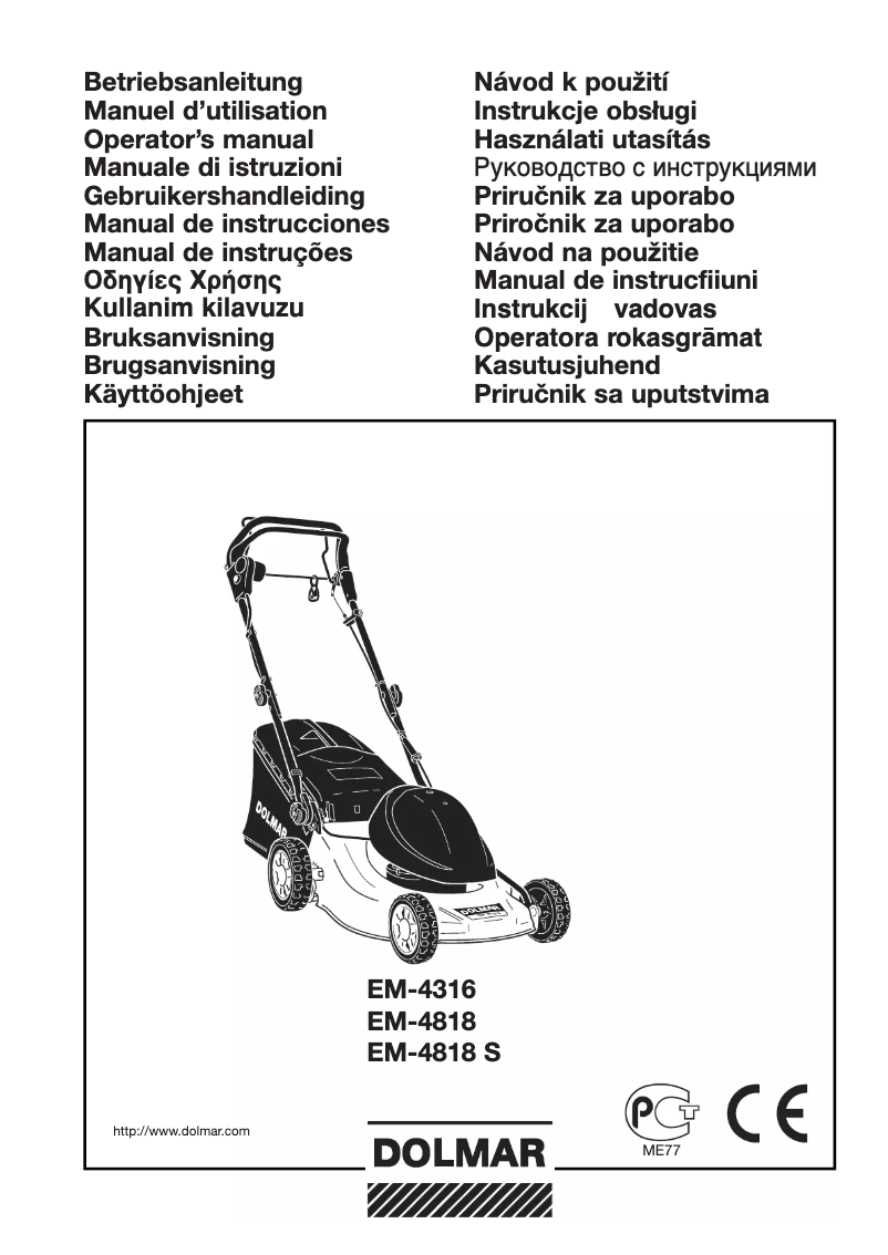 Page n°1 - Manuel utilisateur Dolmar EM-4818
